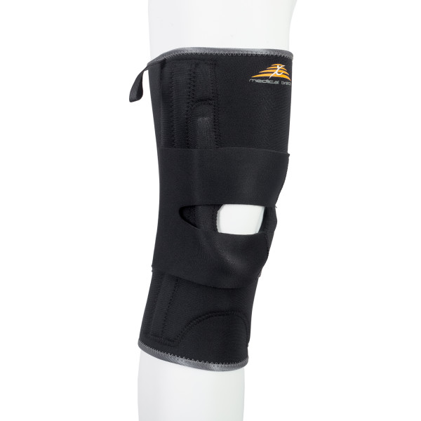 Medical Brace MB.4067 Επιγονατίδα Δεξιά με Οπή και Μπανέλες σε Μαύρο χρώμα Neoprene LATERAL STABILIZER